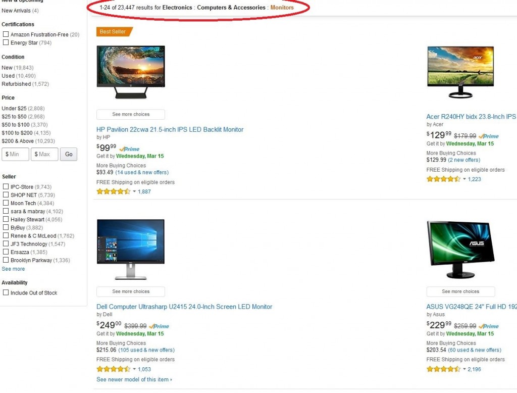 Criteriile de evaluare GPeC - audit de site - Pagina de Categorie - numar de produse intr-o categorie